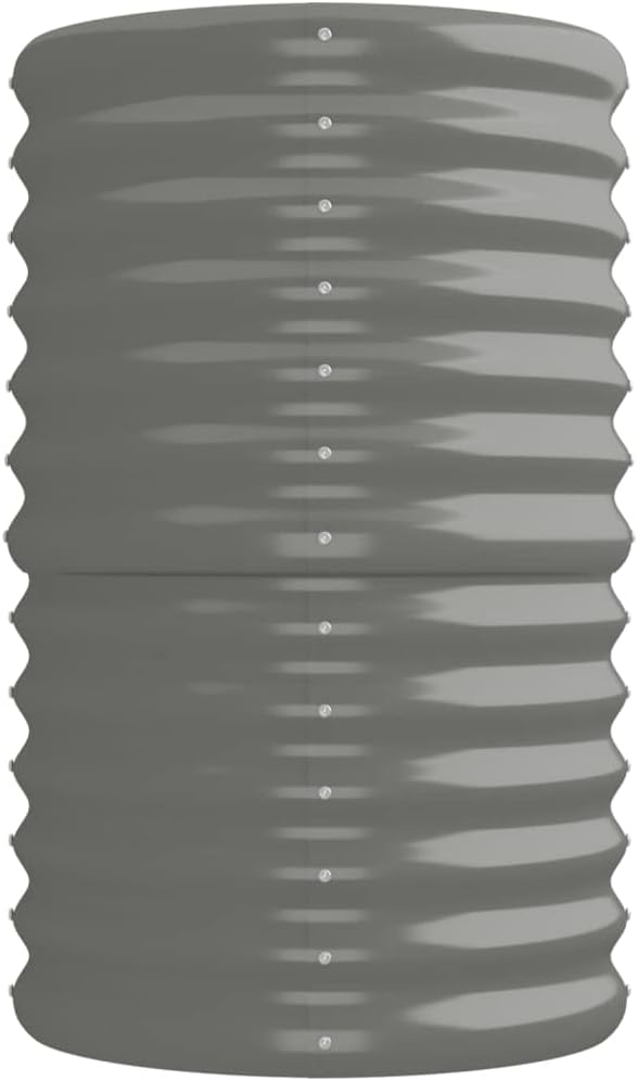 YAFF Garden Raised Bed Powder-Coated Steel 88.2x15.7x26.8 Gray