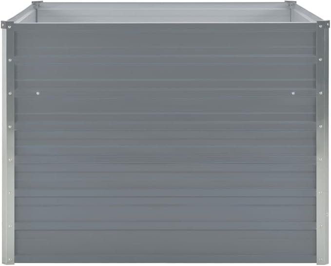 Raised Garden Bed 39.4 x 39.4 x 30.3 Galvanized Steel Gray Outdoor Planter Box Raised Flower Bed for Vegetables and Herbs Large Garden Raised Bed for Outdoor Use Durable and Easy Assembly