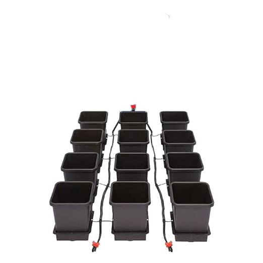 AutoPot 12 Pot System with 3.9 Gallon Plastic Pots and No Tank - Self-Watering Gravity-Fed Hydroponic Systems (12Pot - 3.9 Gallon - No Tank)