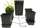 AutoPot 4 Pot System (3.9 Gallon Plastic Pots) (*Includes AIRBASES &amp AIRDOMES) Self-Watering Gravity-Fed Hydroponic System (4Pot - 3.9 Gallon - 12.4 Gallon Tank)