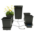 AutoPot 4 Pot System with 3.9 Gallon Plastic Pots and 12.4 Gallon Tank - Self-Watering Gravity-Fed Hydroponic Systems (4Pot - 3.9 Gallon - 12.4 Gallon Tank)