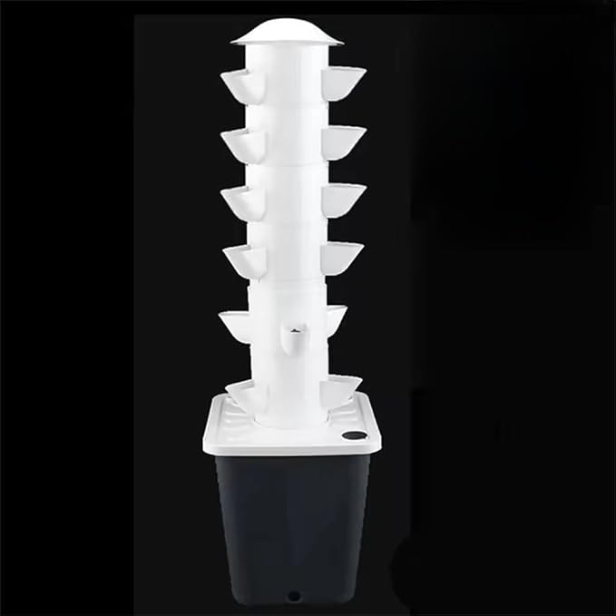 Hydroponics Tower Indoor Growing System Vertical Hydroponics Garden Tower 5/6-Layers 15/18-Plants Indoor Garden Tower for Indoor Herbs Fruits Vegetables6th