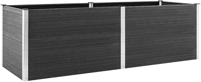 Garden Raised PlanterGarden BedGalvanized Raised Garden BedPlanter Raised bedsGalvanized PlanterBed 78.7x19.7x35.8 WPC Gray