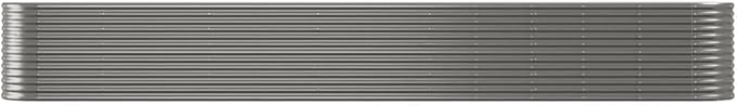 Metal Raised Bed Garden Bed Kit Powder-Coated Steel Planter Raised Garden Boxes Outdoor Metal Raised Garden Beds for Flowers Vegetables Herbs 201.6x31.5x26.8 Gray-256