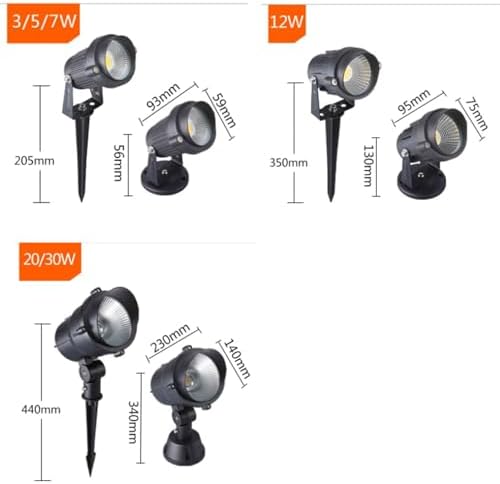 Outdoor Landscape Spotlight LED Outdoor floodlight Garden Landscape Light AC 220V recessed Spotlight Round LED Tree Light IP65 Waterproof Outdoor Lawn Light for Hotel Industry Yellow-7W