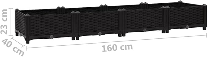 Raised BedGarden PlantersGarden PlantersGarden CenterpiecesGarden BedsRaised Beds for Growing FlowersHerbs and Fruits63x15.7x9.1 Polypropylene