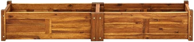 Outdoor Garden Raised Planter Box Backyard Patio Planter Raised Beds for Flowers Herbs Fruits Garden Raised Bed Acacia Wood 59x11.8x9.8 [Lightning Shipping]