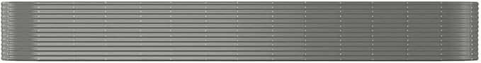 YAFF Raised Garden Bed - Large Metal Planter Box for Vegetables Outdoor Planter Boxes Kit Galvanized Steel Gray 218.1x39.4x26.8 Powder-Coated Steel