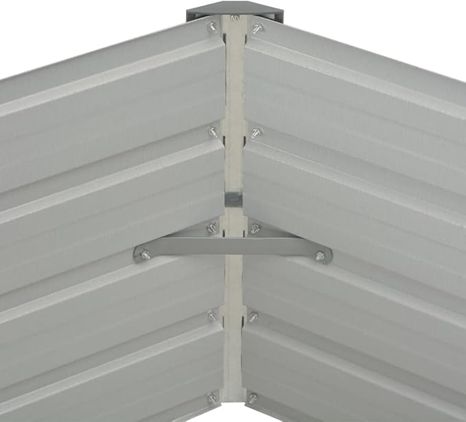Raised Garden Bed Brown 50.8x50.8x18.1 Galvanized Steel