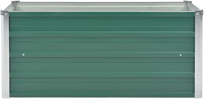 Galvanized Steel Raised Garden Bed Kit Outdoor Galvanized Planter Raised Garden Boxes Metal Raised Garden Beds for Vegetables 39.4x15.7x17.7 Green