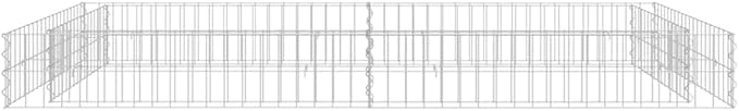 Gabion Raised Bed Galvanized Steel 78.7x39.4x7.9 mWeight-16 lbs