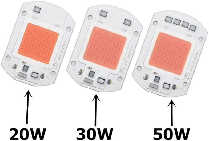 10pcs Plant Grow Light LED 220V 20W Full Spectrum 400-840nm Driverless COB LED Chips Light for Garden