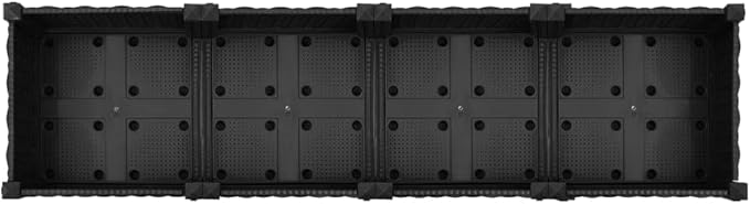 Raised Garden Bed Polypropylene Planter Box Raised Bed Planting Container Indoor Outdoor Vegetables Herbs Flowers Growing Planter Box 63x15.7x9.1 Polypropylene Black