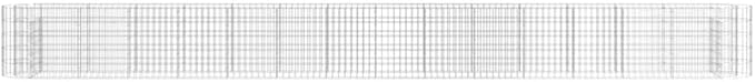 YAFF Silver Galvanized Iron Gabion Raised Bed 21.3 x 21.3 x 19.7 Inches - Rectangular Metal Garden Planter for Outdoor Use