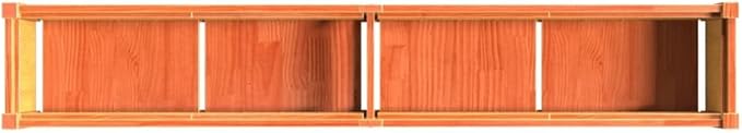 Garden Fence Planter Set of 2 Solid Pine Wood Raised Fencing Large Cages Brown Garden Bed Welded Landscape Galvanized Steel