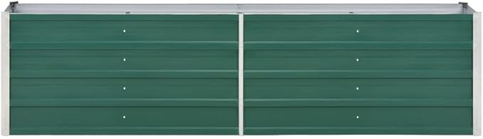 SKM Garden Raised Bed Galvanized Steel 94.5x15.7x17.7 Green (7.9 KG/17.38 LBS)