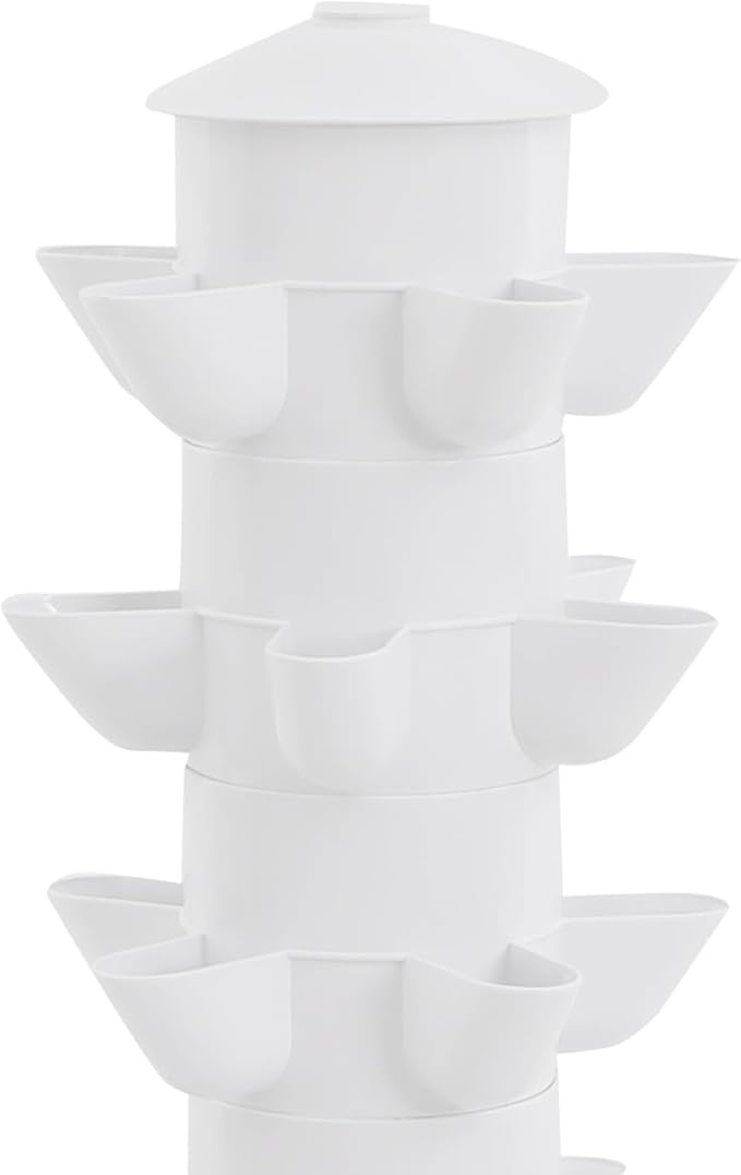 Hydroponic Growing System 45-Plant Vegetable Planter Tower Outdoor Indoor Garden Vertical Planter Germination Kit with Water Pump &amp Intelligent Water Circulation for Gardening Lover