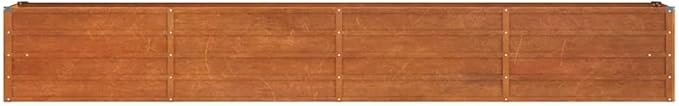 Corten Steel Outdoor Garden Raised Bed Garden Planter Box for Vegetables Flowers Herbs Rusty 126x15.7x17.7 Corten Steel-243