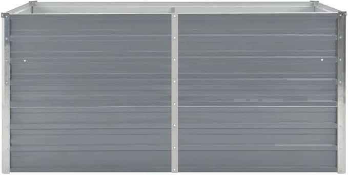 Galvanized Steel Raised Garden Bed 63 x 31.5 x 17.7 in Large Metal Planter Box Rectangular Outdoor Elevated Planter for Vegetable Herb Flower Patio Yard