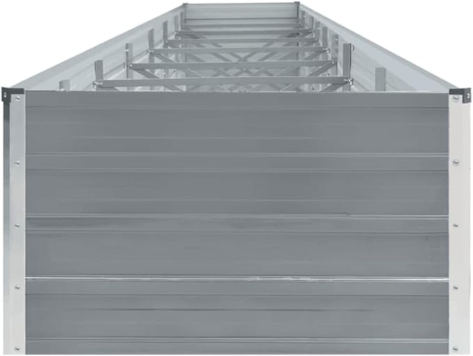 Garden Raised PlanterGarden BedGalvanized Raised Garden BedPlanter Raised bedsGalvanized PlanterBed Galvanized Steel 236.2x31.5x17.7 Gray