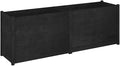 vidaXL Rectangular Garden Planter - Solid Pinewood Weather-Resistant Ample Space for Various Plants Easy Assembly Ideal for Outdoor Use Stylish Black