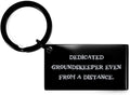 Fancy Groundskeeper Gifts Dedicated Groundskeeper Even From a Special Keychain For Men Women Black Keyring From Coworkers Gardening tools Garden gloves Garden hat Watering can Seeds