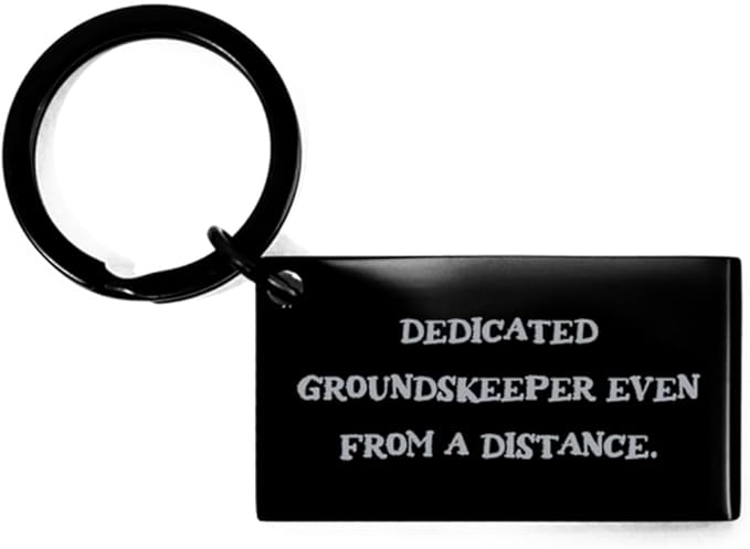 Fancy Groundskeeper Gifts Dedicated Groundskeeper Even From a Special Keychain For Men Women Black Keyring From Coworkers Gardening tools Garden gloves Garden hat Watering can Seeds