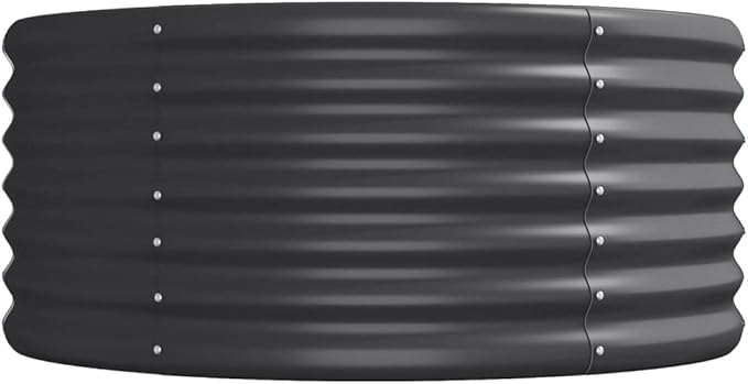 Garden Raised Bed Metal Galvanized Steel Large Planter Box for Outdoor Vegetable Flower Herb Planting - 116.5x31.5x14.2 Anthracite