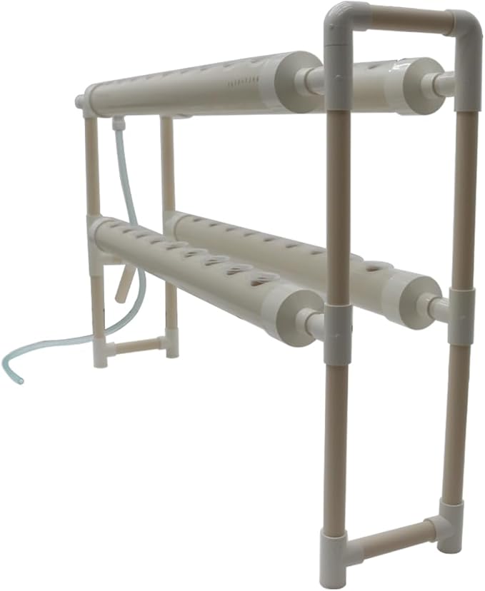 Wall-Mounted Hydroponic Grow Kit 36 Plant Sites Hydroponics Planting System 4 PVC Pipes Hydroponic Gardening Indoor System with 110V Water PumpPlanting SpongeHose