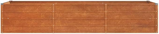 Garden Raised Bed Rusty Corten Steel Large Durable Outdoor Planter Box Rectangular Metal for Vegetables Flowers 94.5x31.5x17.7 Inch