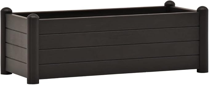 Garden Raised Bed PP Anthracite 39.4x16.9x13.8