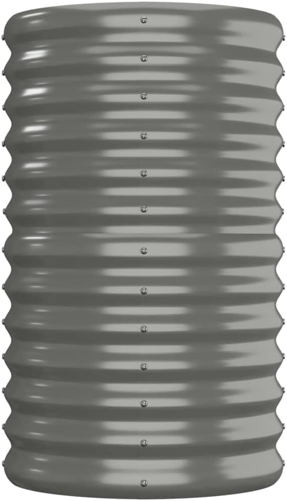 SKM Garden Raised Bed Powder-Coated Steel 59.8x15.7x26.8 Gray (9.16 KG/20.152 LBS)