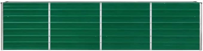 Raised Garden Bed Outdoor planters Planter Boxes Outdoor Garden Bed Suitable for Backyard Flowers Restaurants Patios 126x15.7x30.3 Galvanized Steel Green