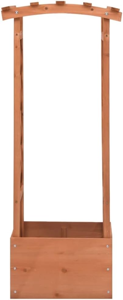 Wooden Trellis Planter with Arch Raised Garden Bed with Trellis Wooden Garden Bed Outdoor Planter Box for Yard Garden Balcony 19.3x15.4x46.1 Firwood-725