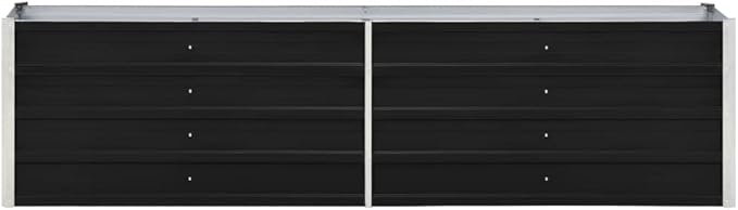 Garden Raised Bed Galvanized Steel 94.5x15.7x17.7 AnthraciteWeight:17.42lbs47047