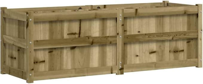 Wooden Raised Garden Bed Garden Planter Box Outdoor Wood Raised Garden Bed for Planting Plants Vegetables 59.1x19.7x19.7 Impregnated Wood Pine-252