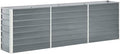 SKM Garden Raised Bed Galvanized Steel 94.5x15.7x30.3 Gray-70401026