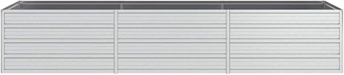 SKM Garden Raised Bed Silver Galvanized Steel LargeSilver (Weight 17.28KG)