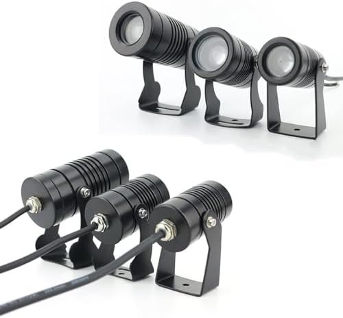 5W LED Beam Spotlight - Outdoor In-Ground Lights Wall Washer with Long Throw Narrow Beam for Garden Pathway Deck Lighting - Blue Light (12V)