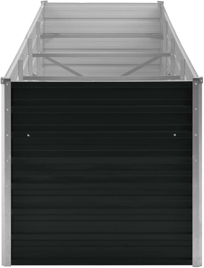 Garden Raised PlanterGarden BedGalvanized Raised Garden BedPlanter Raised bedsGalvanized PlanterFlower BedBed Anthracite 126x31.5x30.3 Galvanized Steel