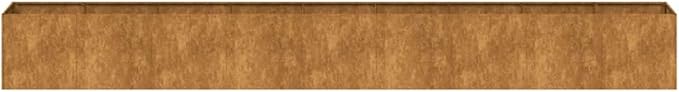Rectangular Weathering Steel Planter Box 15.7 x 141.7 x 15.7 in Rusty Brown Large Outdoor Garden Planter Box for Balcony Patio Lawn Flower Bed Herb Garden