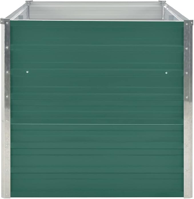 SKM Raised Garden Bed 63x31.5x30.3 Galvanized Steel Green