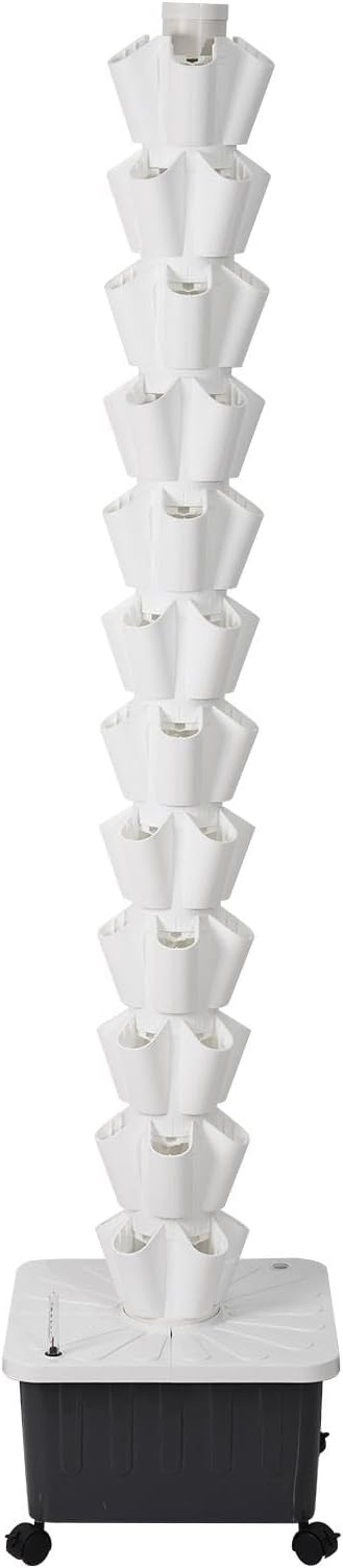 14 Tiers Hydroponic Planting TowerVertical Hydroponic Tower with Pump and Removable Water Tank70 Slots Hydroponic PlanterAeroponic Tower for