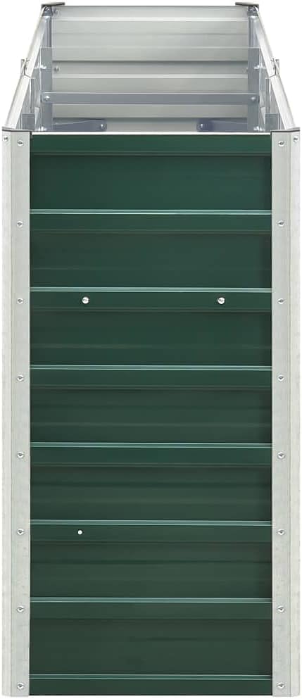 SKM Garden Raised Bed Garden Raised Bed Galvanized Steel 94.5x15.7x30.3 Green