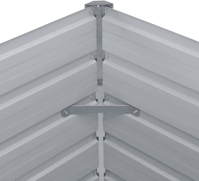Outdoor Garden Raised Bed Galvanized Steel Metal Outdoor Garden Raised Planter Box for Flowers Vegetables Fruits Herbs Green 63x31.5x30.3