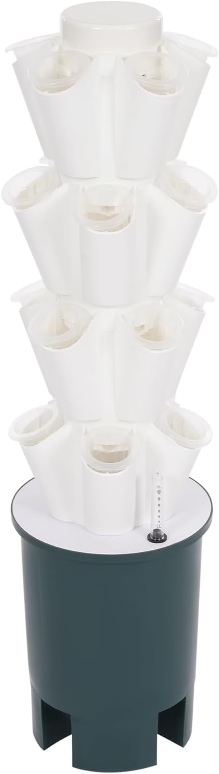 20 Plants Hydroponic Tower Hydroponics Growing System Vertical Garden Planter with Water Pump and Seedling Box Plants Germination Kit for Indoor Herbs Vegetables Fruits