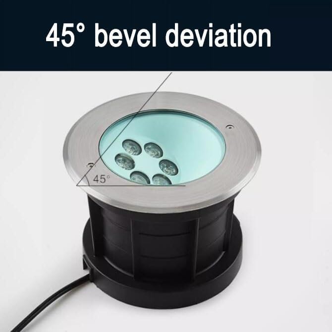 Outdoor Buried Lights - Ground LED Landscape Lamp AC 220V 45° Bevel Deflection Spotlight IP67 Waterproof Spot Lights Garden Courtyard Decorative Floor Light Easy Installation