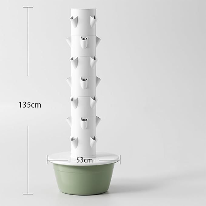 Hydroponics Growing System Indoor Garden Vertical Hydroponic Tower with Water Pump New Customized ABS Material for Herbs Fruits Vegetables(7 Layers)