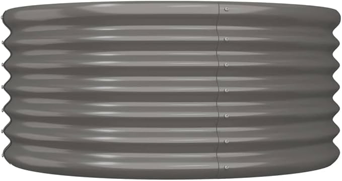 Garden PlanterGarden DecorationBackyard Raised BedsFreestanding PlantersGardening AccessoriesHerb Plantersfor BalconiesTerracesGardensPowder-Coated Steel 31.5x31.5x14.2 Gray