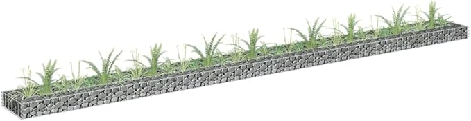 YAFF Gabion Raised Bed Galvanized Steel 141.7x11.8x3.9 (12.98lbs)